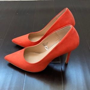 Very cute high heeled Orange shoes